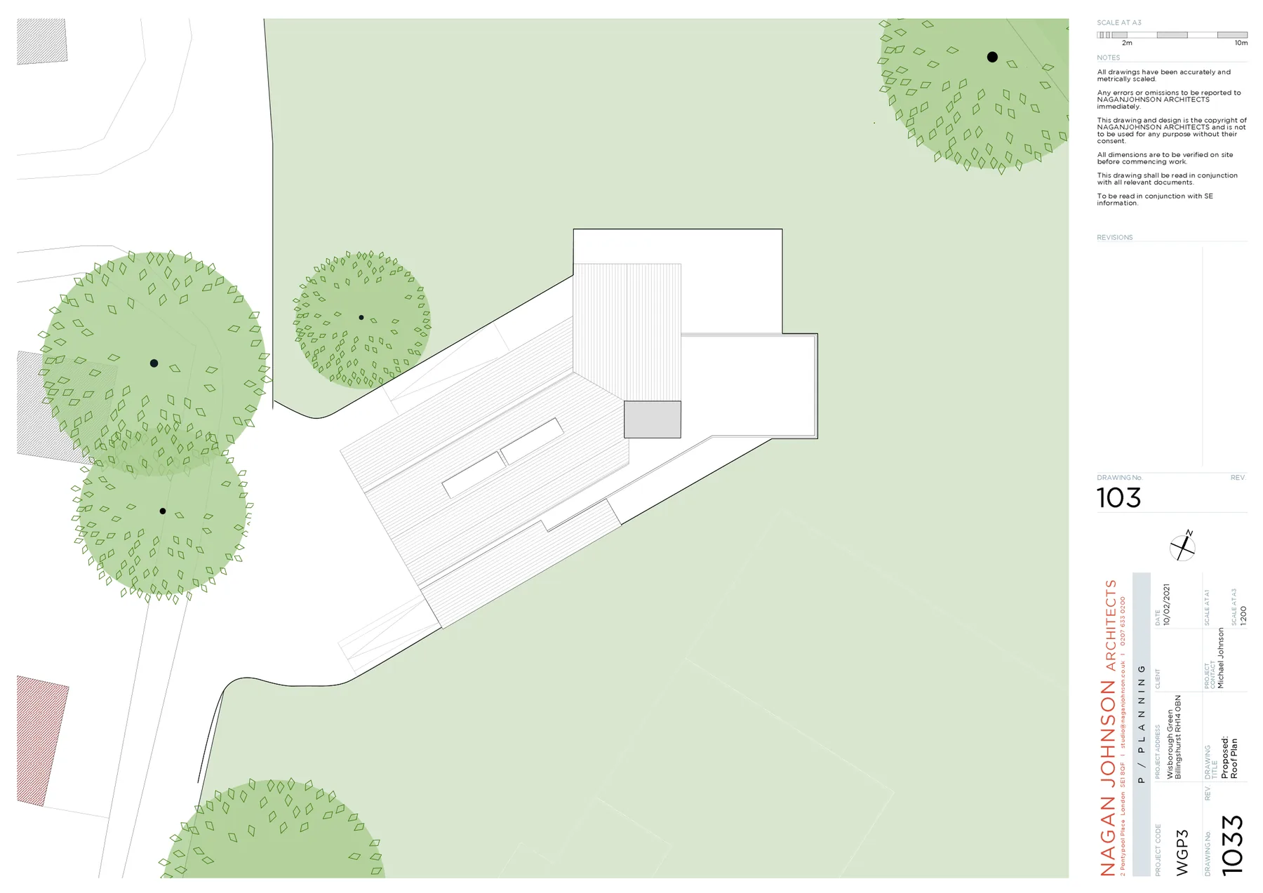 Roof plan (drawing 103)
