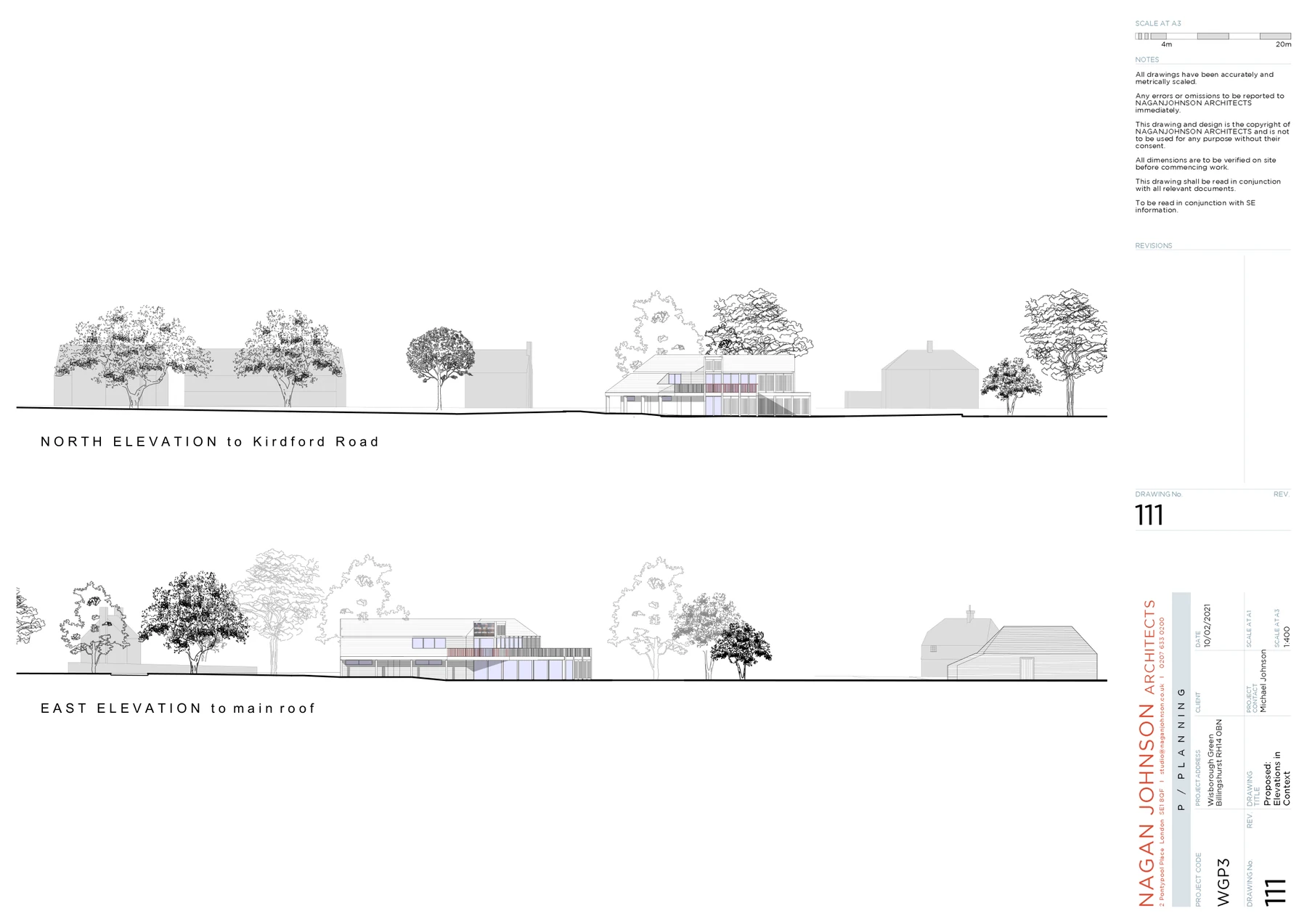 Elevations in context (drawing 111)